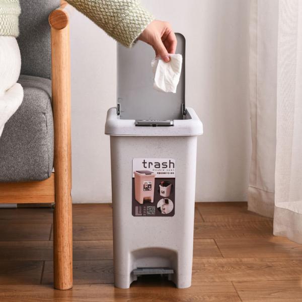 China Wholesale Small Household Foot Pedal Plastic Dustbin With Cover