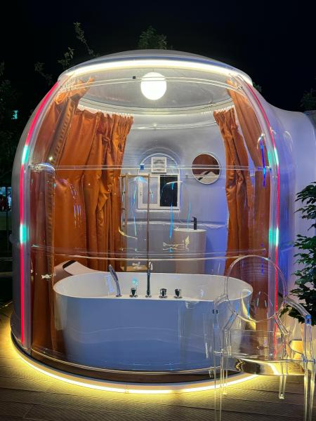 PC Steel Structure Bubble Geodesic Moveable Dome Tent  Green House Outdoor Glamping Environmentally Friendly