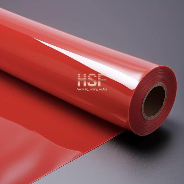 40 μm Film de polyéthylène à haute densité rouge opaque à libération latérale unique pour les emballages industriels alimentaires, de boîtes médicales