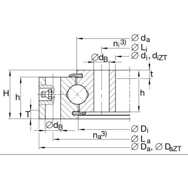 VU300574 Slewing Ring Bearing468x680x68mm Four point contact ball bearing Internal gear teeth xuzhou bearing china