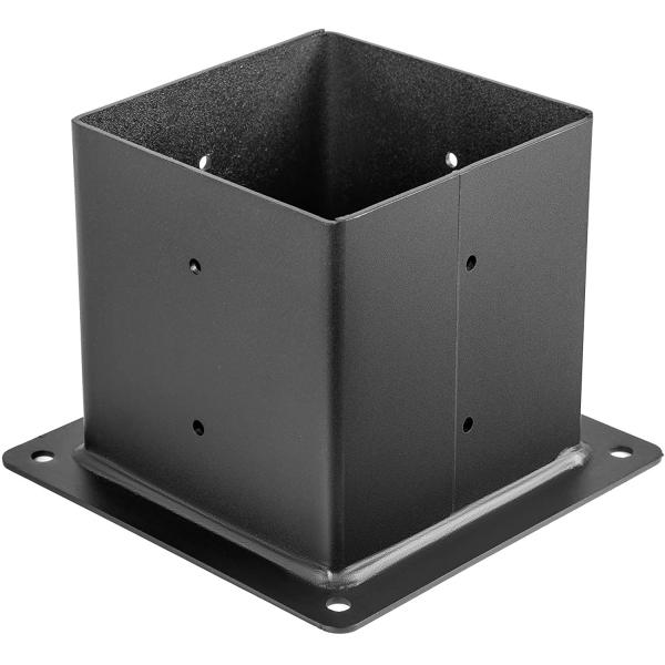 OEM ODM Sheet Metal Fabrication Pergola Base Plate With Powder Coated Triangle Bracket