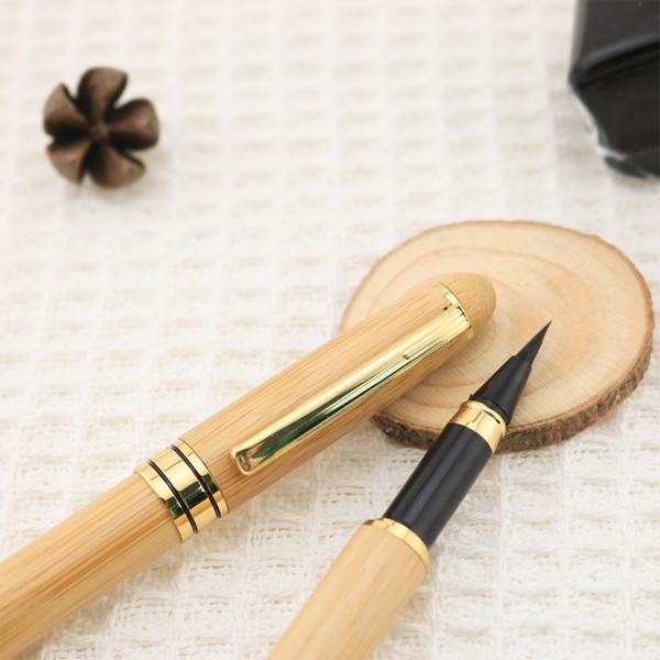 Natural Color Creative Stationery Bamboo Barrel Pen Style Convenient Brush Pen
