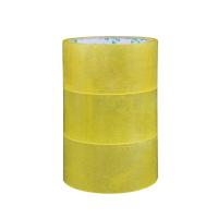 Envase de oficina transparente amarillo para el embalaje y sellado