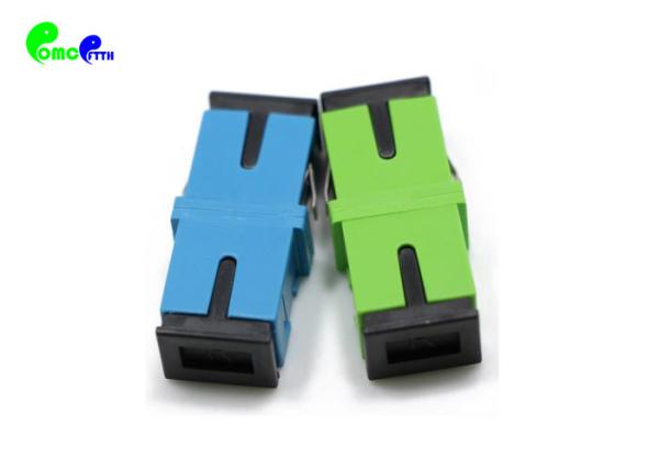 Optical Fiber Adapter High Performance SC SX SM Flangeless / Reduced Green Blue Color Plastic Adapters
