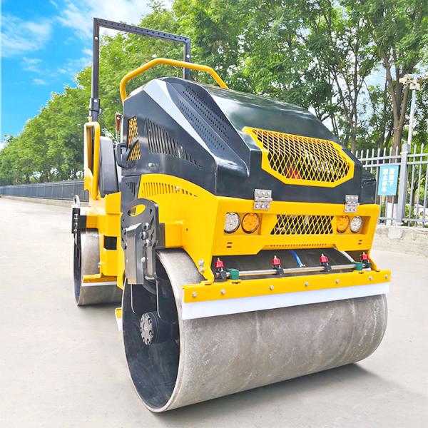 3Ton Concrete Compactor Double Drum Diesel Engine Vibrator Roller Machine Mini Small Road Roller Road Compactor