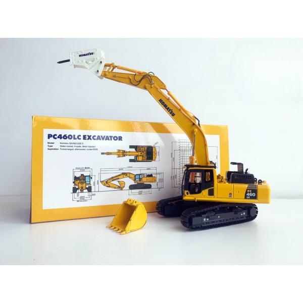 Komatsu PC460LC-8 1/50 Diecast Alloy Excavator Model with Hydraulic Breaker Collectible