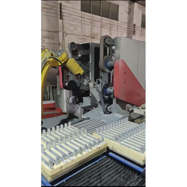 6 Axis Robotic Grinding Cell Integrating for Zinc Alloy Hardware Handles