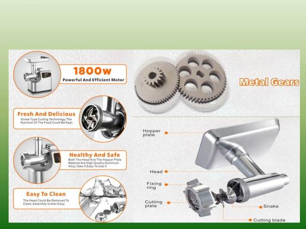 Optional Digital Meat Grinder/meat mincer with air scoop/electric meat grinder GK-AMG199A