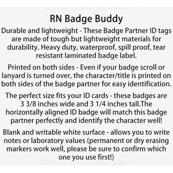 Double Sided Identification Horizontal Heavy Duty Custom Black Screen Printing Badge Holder Bag for Resident Nurses
