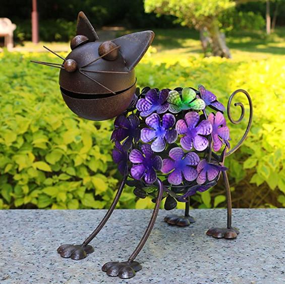 9.8 Inch Cat Solar Statue