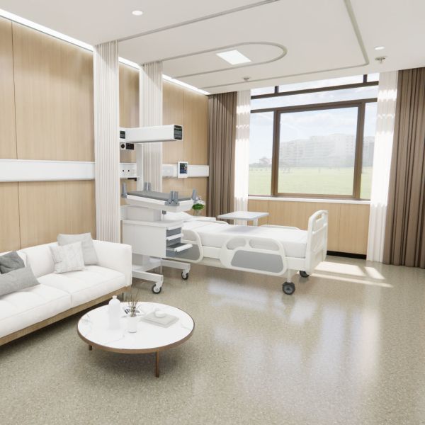 Peroxide-Tolerant Seamless Homogeneous Flooring for Hospital Disinfection Zones