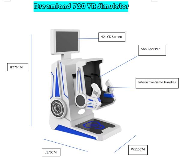 Electric Vr Simulator Machine 9d Virtual Reality Simulator 4K Resolution For Theme Park