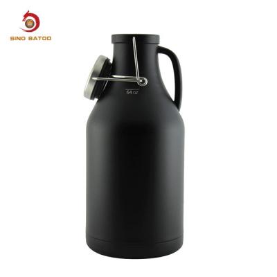 parede Flip Top Beer Growler do dobro do preto 64oz