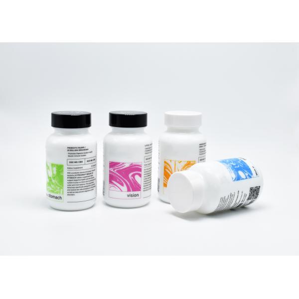 Sustainable Opal Opaque White Glass Supplement Bottles, Milk Glass Supplement Containers, Custom Packaging Wholesale