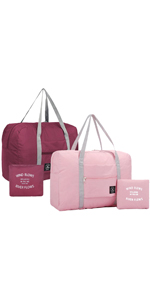 Sports Duffel Bag, Foldable Storage Bag, Toiletry Makeup, Travel Shoulder Bag Canvas Cotton Bags With Zippers