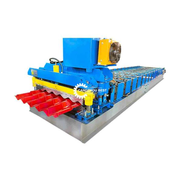 Petit pain en acier de tuile de toit d'étape de couleur de PPGI formant la machine 3kw + 4kw
