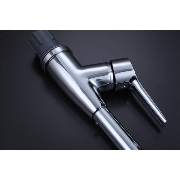 Brass Body Basic Kitchen Faucet Deck Mounted Mixer Rotate Water Outlet Polished