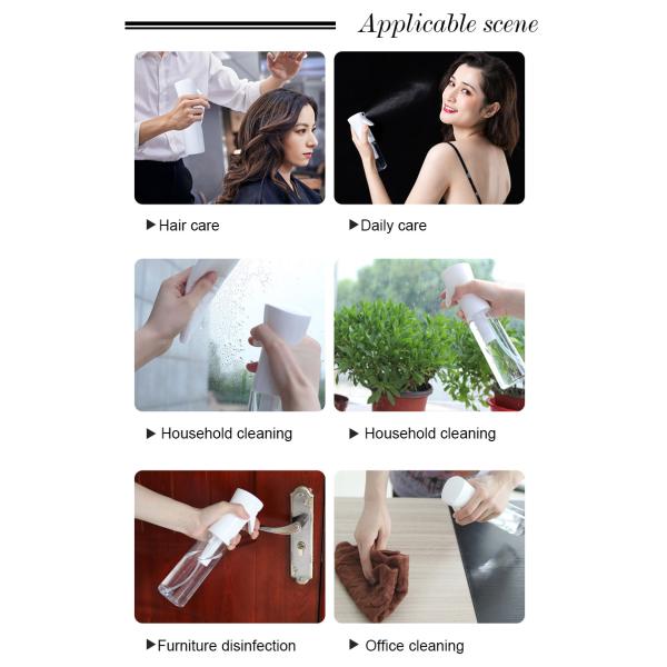 Бутылки 5oz 10oz прозрачного точного алкоголя воды волос ЛЮБИМЦА спрейера тумана непрерывного пластиковые