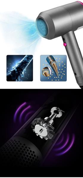 1500 watts Electric Hair Dryer with 3 multifunctional accessories for perfect smooth hairstyle