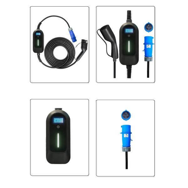 EVCOME Portable Ev Charger (3.5KW 7KW 11KW Max 32A Ajutable) 5M Or Customized Cable OEM ODM