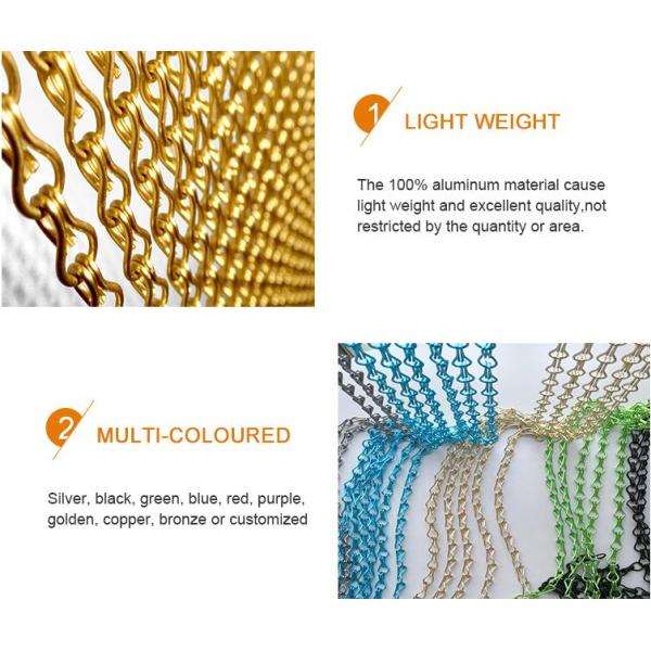 Вися муха металлической цепи экранирует алюминиевый занавес двери окна провод 1,6 Мм или 2,0 Мм