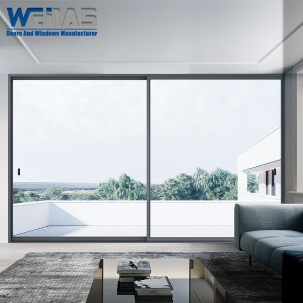 Customized Modern Design Waterproof Double Tempered Glass Aluminum Sliding Window With Mosquito Screen