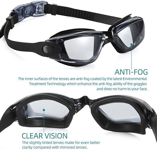 Anti Fog Electroplated Swimming Goggles HD Lens  S/M/L 3 Size 82g