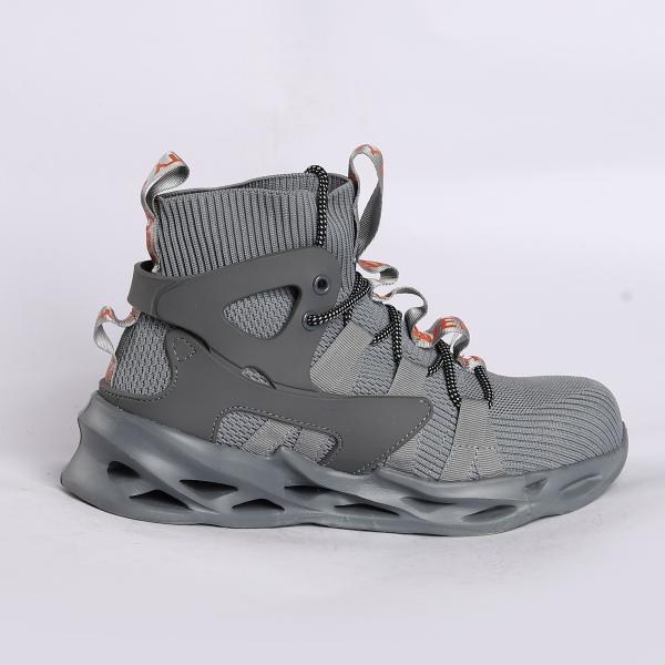 Shengjie Fly Knit Обувь Противопроницаемая MD наружная подошва Рабочие ботинки Всасывающие удар Дышащие защитные ботинки