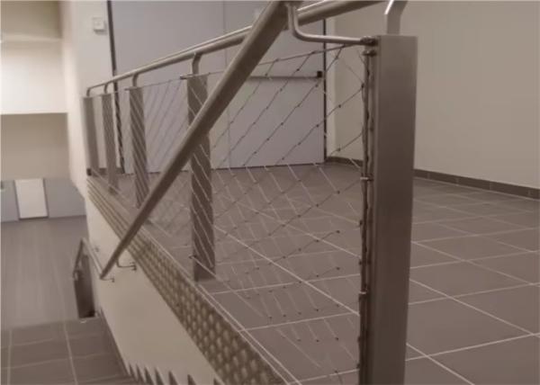 2mm Diameter Stainless Steel Wire Rope Mesh For Stairs Protection Fence