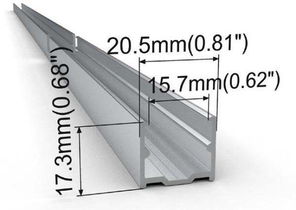 Iluminação de tira de alumínio de prata Asti do diodo emissor de luz do perfil de Asti 1615 3020 BRANCOS 1212