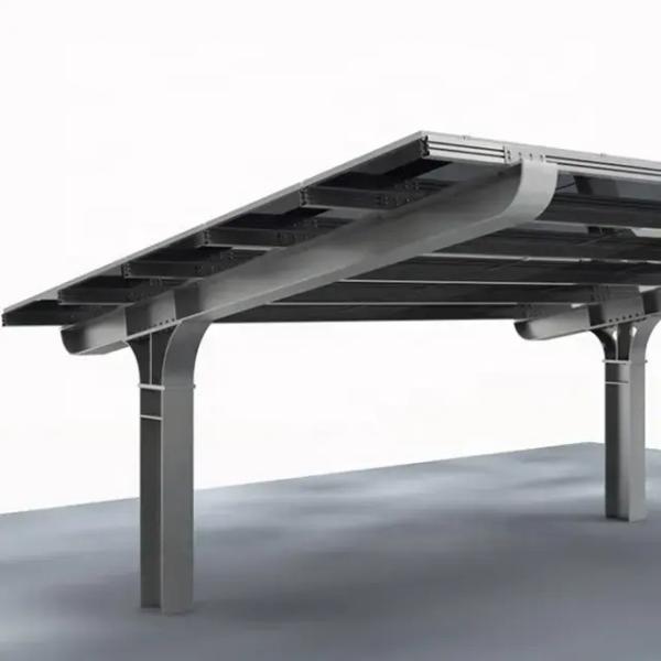 Waterproof Steel Structure Carport Solar Mounting System for PV Panels and Parking Shed