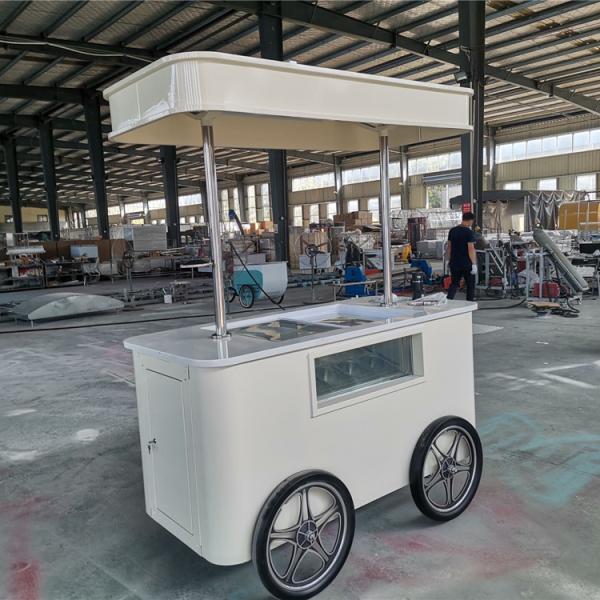 Gelato Ice Cream Push Cart /freezer vending machine /display freezer