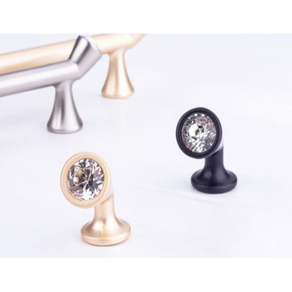 Gold diamond Drawer Handles And Knobs 96mm Black Dresser Pulls acrylic kitchen cabinet handle