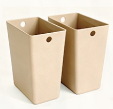 Washable Hotel Waste Bins fireproof trash bin inner case made with natural rice husk fiber ideal for hotel guestroom