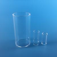 Tête plate ronde adaptée aux besoins du client de quartz d'extrémité de grande taille du tube de verre un