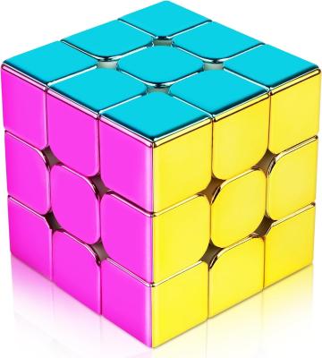 Mirror Reflective Neodymium Magnetic Speed Cube 3x3x3 With Display Stand