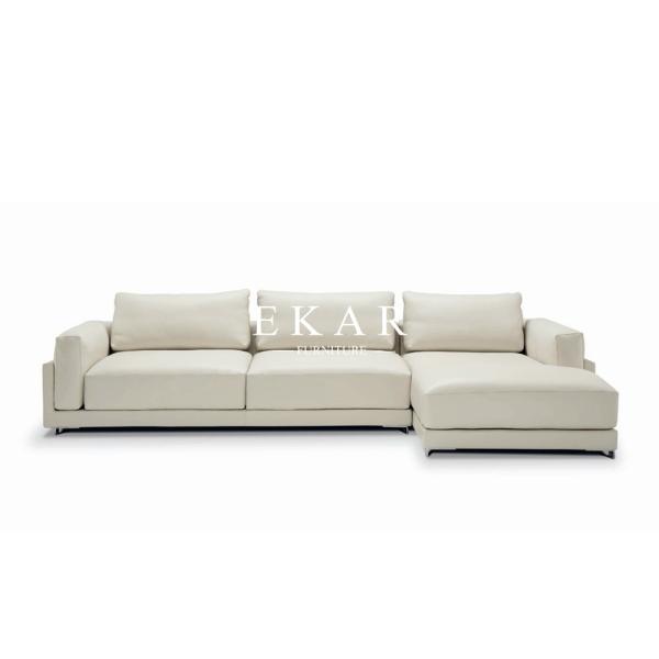 American Contemporary Style 2017 New Living Room Furniture High Class Genuine Leather Sectional Sofa Sets  ZZ-T-012