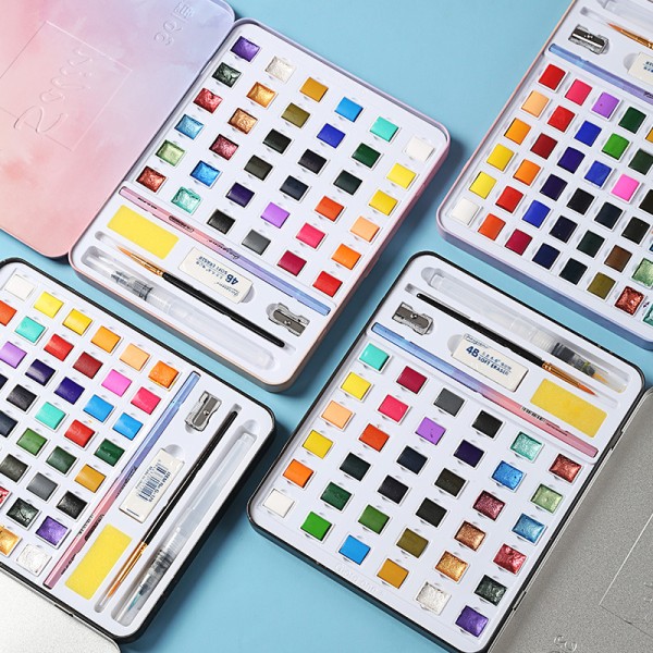 36 Colors Concentrate Professional Transparent Solid Watercolor Paint Suit