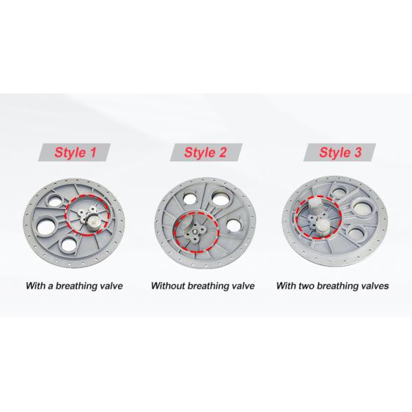 Capa de alcantarillado de camión de tanque de combustible gris con 24 agujeros y bomba