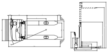 pedestrian Type battery electric JAC narrow aisle Stacker Light weight