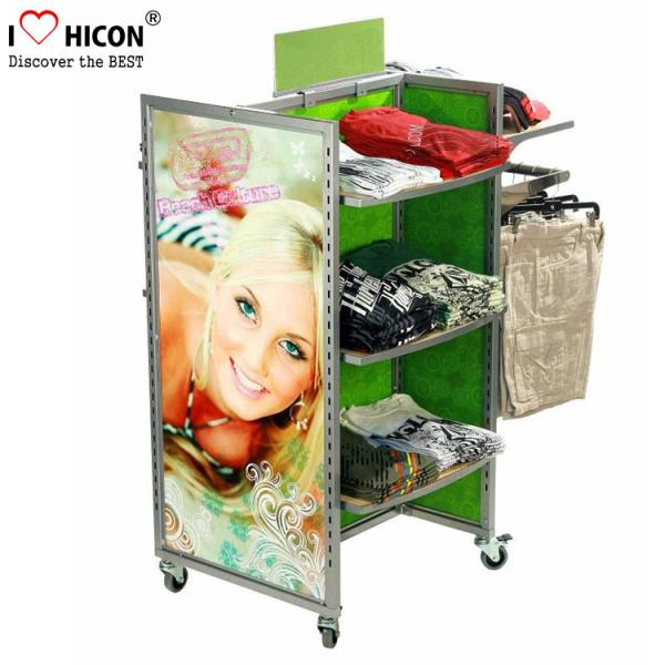 Merchandising Retail Gondola Shelving Metal Storage Clothing Store