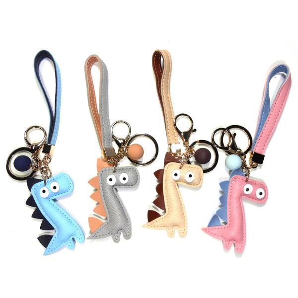 Printing Logo Horse Leather Keychain , 4.5CM Personalised Animal Keyrings