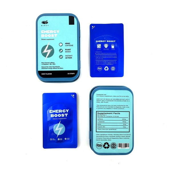Fast Dissolving Energy Oral Strip With B Vitamin Complex For Stimulant Free Daily Vitality