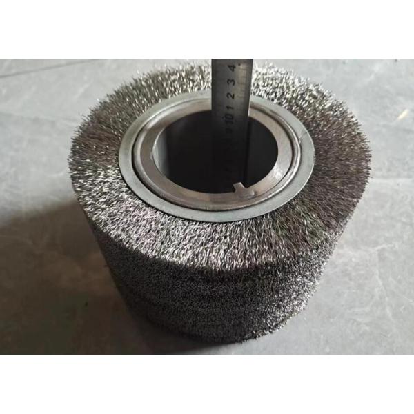 185mm Diameter Industrial Stainless Steel Wire Roller Brush with Double Keyseat