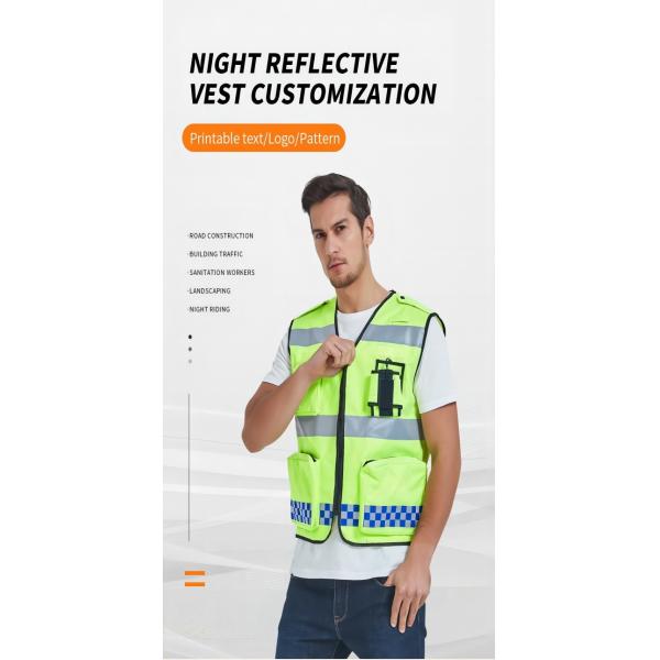 жилета безопасности рабочий-строителя 120gsm куртки рефлектора отражательного облегченные оранжевые