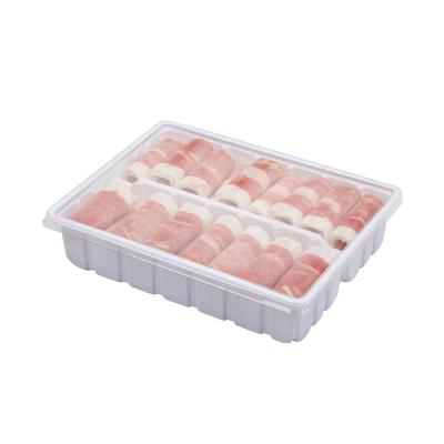 Disposable Blister Frozen Food Tray Microwave Safe Freezer Food Tray With Lid