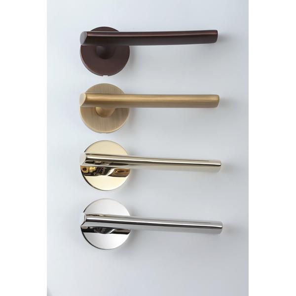 Black PVD Gold Brass Door Lock Set 148mm 72mm Double Wood Door Lever Set