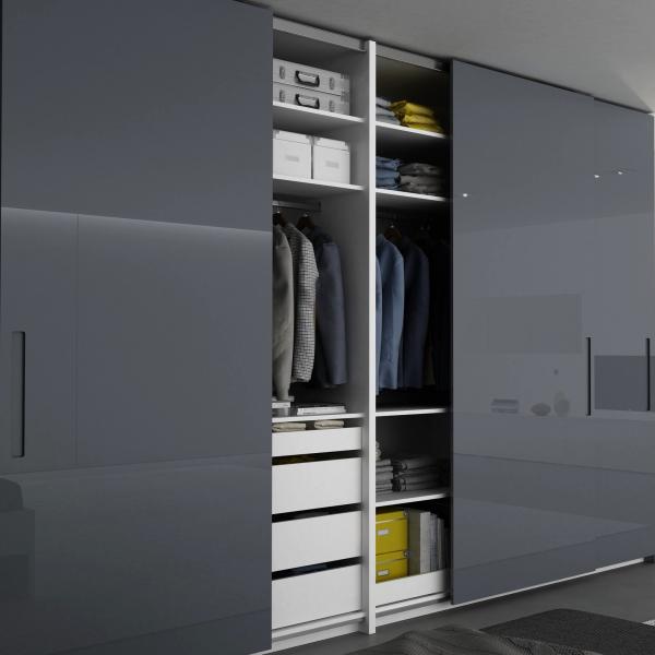 Hettich Hafele Sliding Door Wardrobe Durable Modern Bedroom Closet