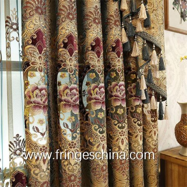 European Style Home Textile Blackout Jacquard Embroidery Window Curtain