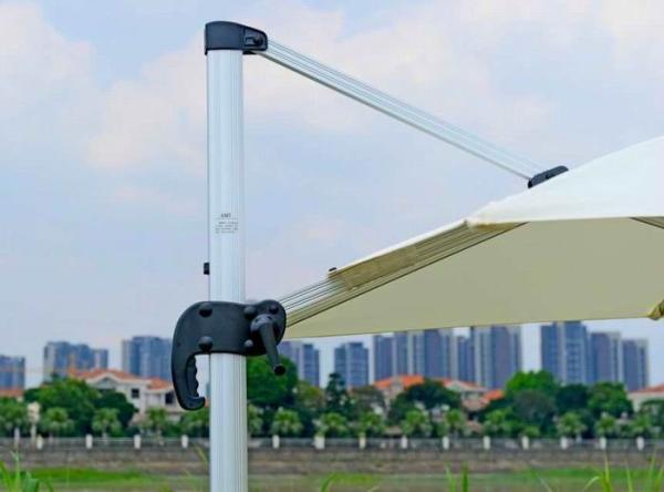 suporte deslocado exterior do granito do guarda-chuva do guarda-chuva do pátio de 2.5M Deluxe Rome Aluminum